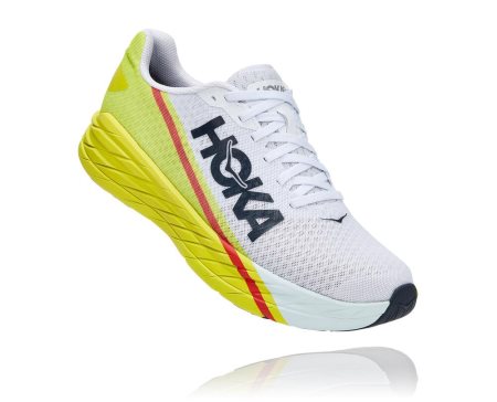 Hoka Rocket X All Gender Moški Tekaški Čevlji Bela / Rumena SI-704681R